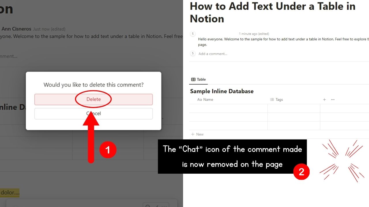 How to Delete Page Comments in Notion Step 4