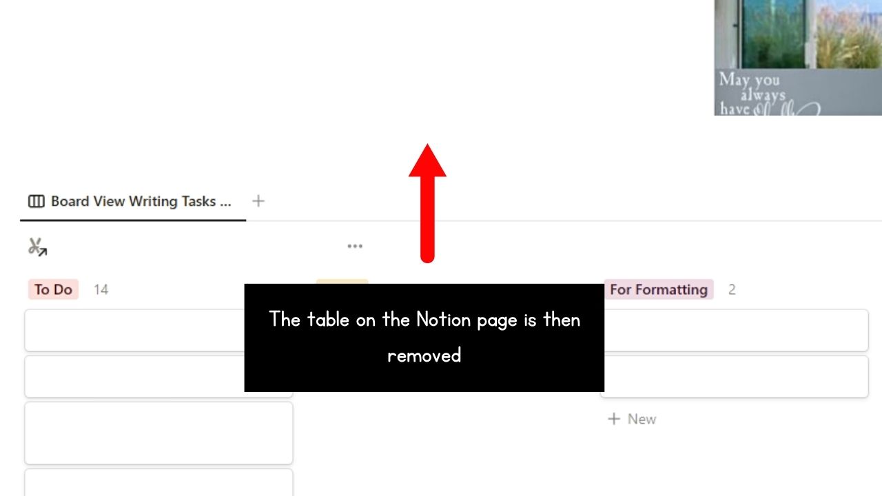 How to Delete Table in Notion Step 2