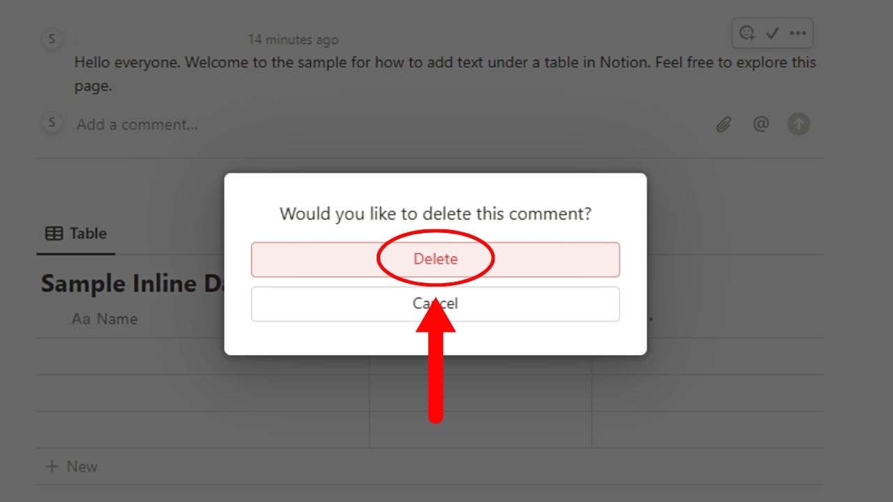 How to Delete Top-Level Page Discussions in Notion Step 3