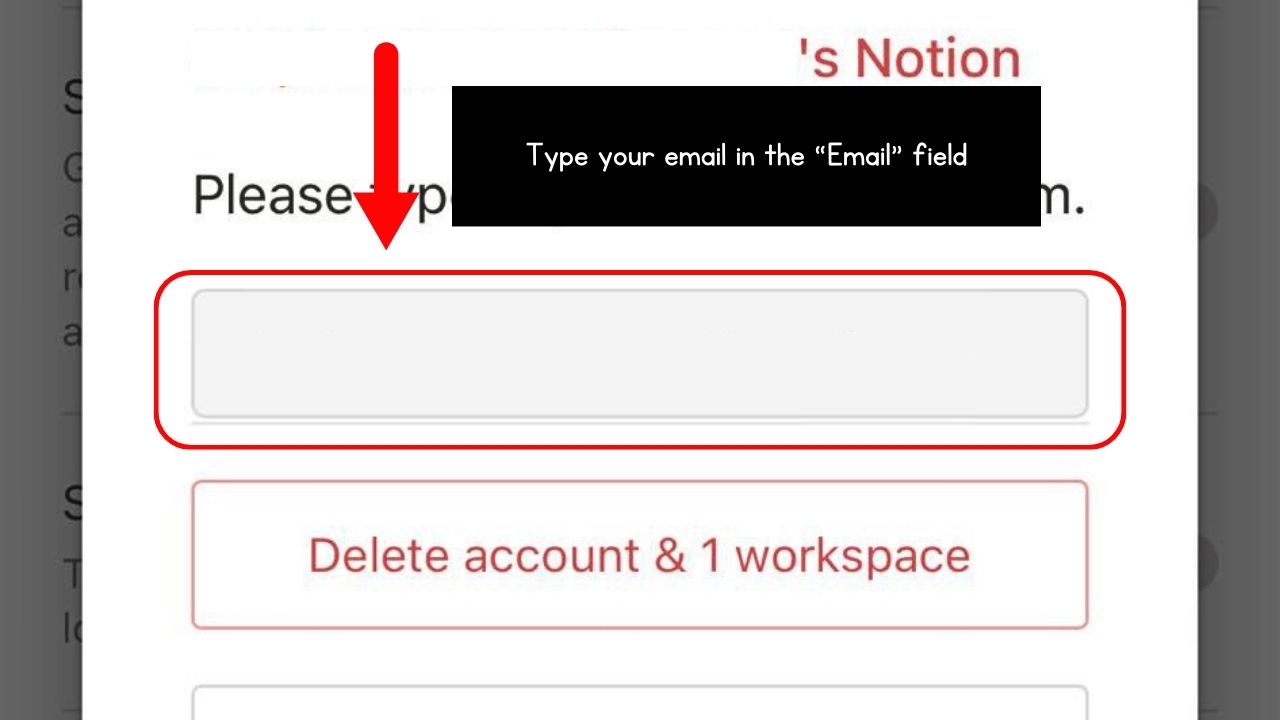 How to Delete Your Notion Account in Mobile App Step 4