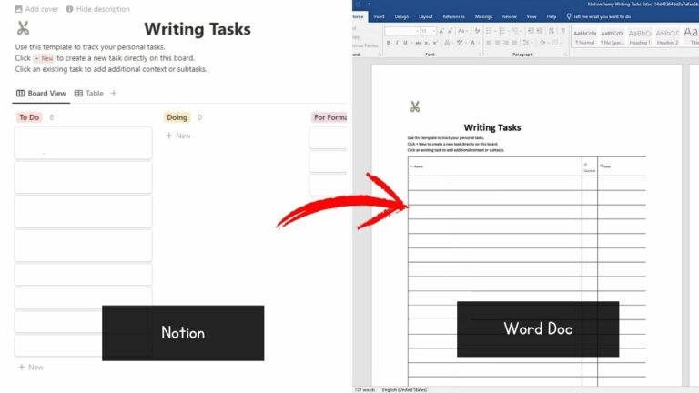 How to Export Notion Pages to Word Doc