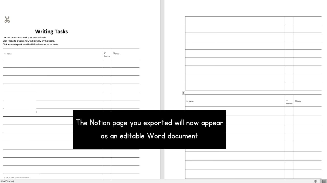 How to Export Notion Pages to Word Doc Step 10