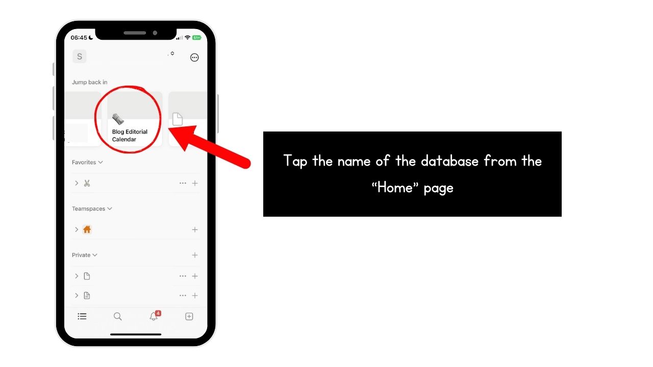 How to Get Notion Database ID on the Mobile App Step 1