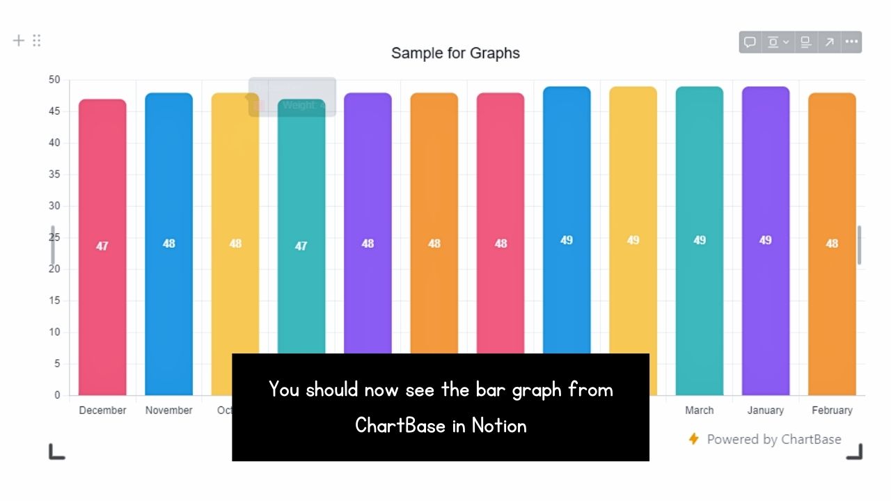 How to Make a Bar Graph in Notion Using ChartBase Step 10