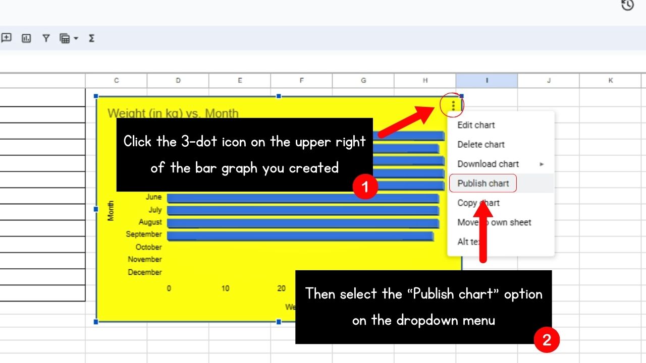 How to Make a Bar Graph in Notion Using  Google Sheets Step 9