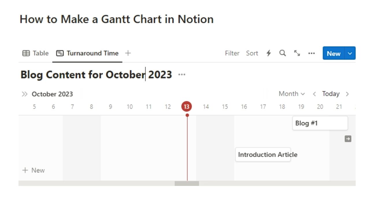 How to Make a Gantt Chart in Notion Step 5