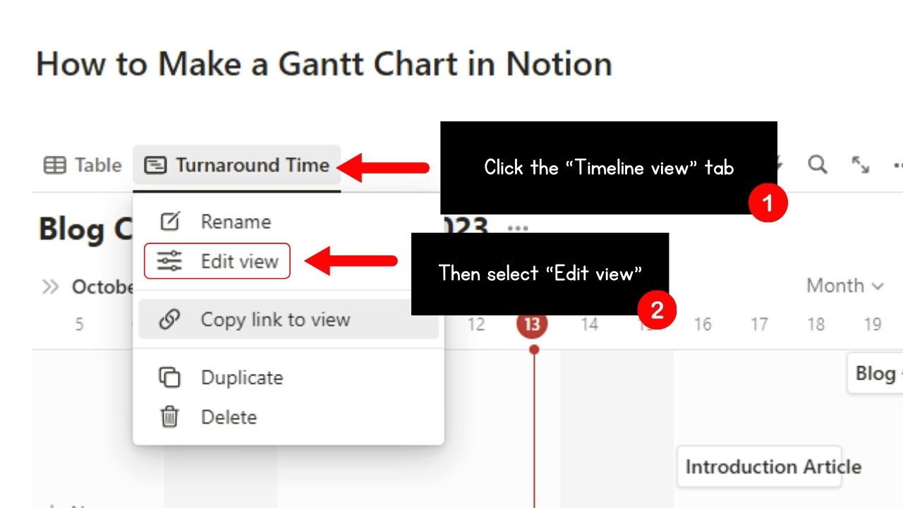How to Make a Gantt Chart in Notion Step 6