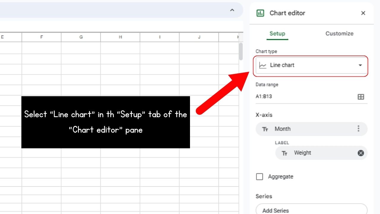 How to Make a Line Graph from Google Sheets to Notion Step 3