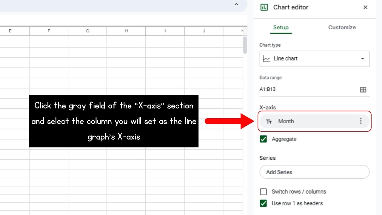 How to Make a Line Graph from Google Sheets to Notion Step 5