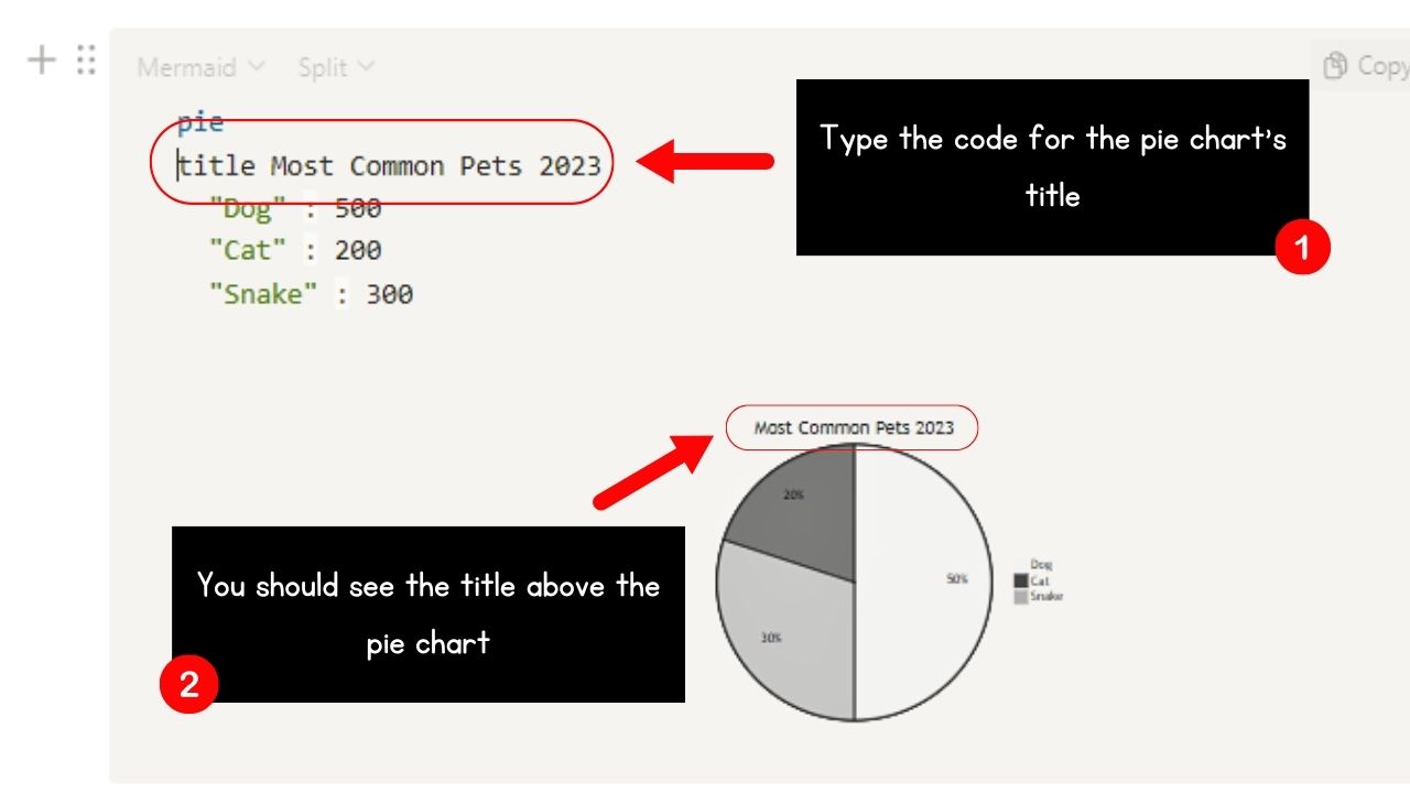 How to Make a Pie Chart in Notion Using Code Blocks Step 7