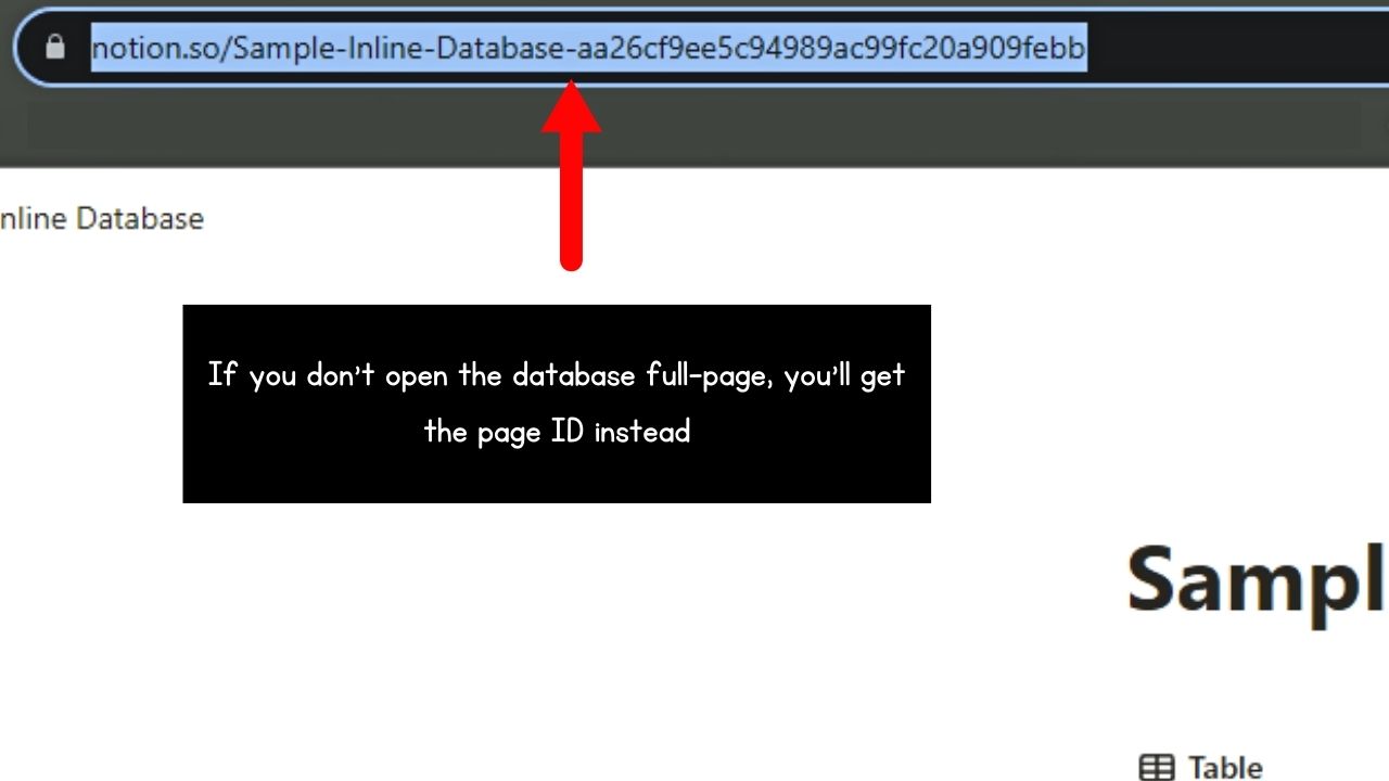 Page ID of an Inline Database
