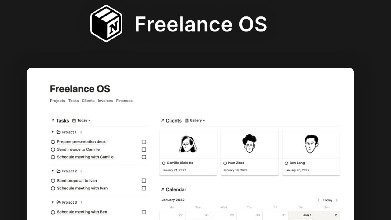 Easlo’s Notion Freelance OS Paid Notion Templates for Freelancers