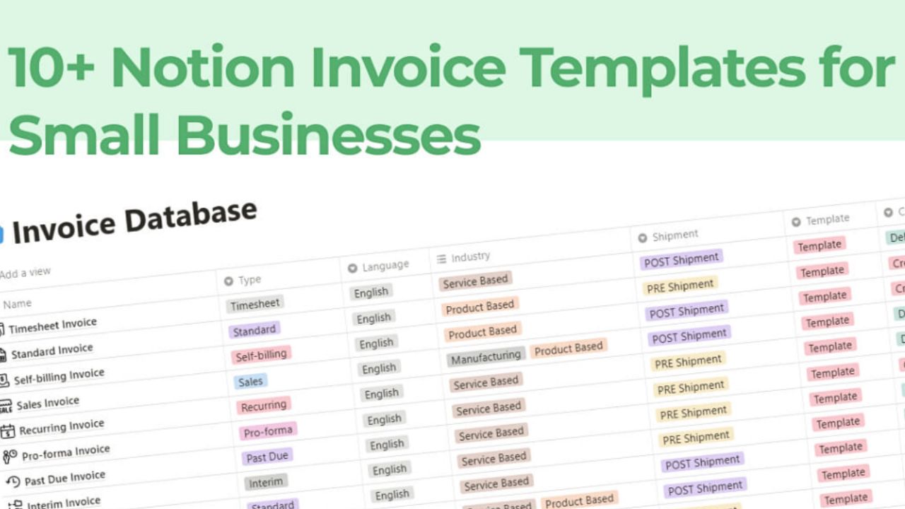 Invoice Templates for Notion users by AppToDesign Paid Notion Invoice Templates