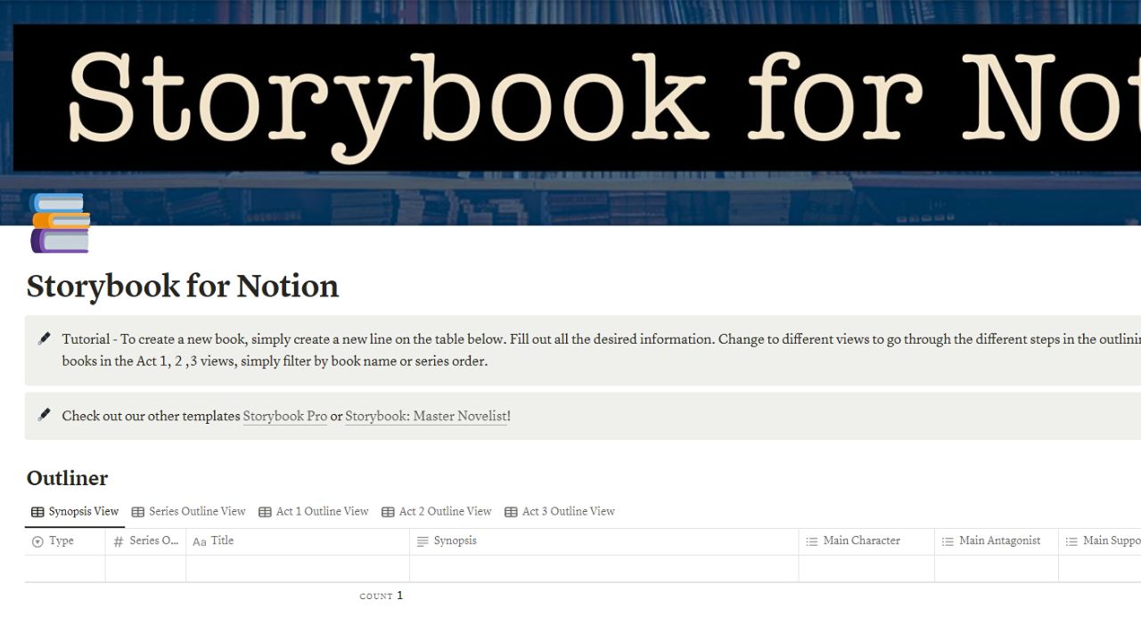 Storybook for Notion — Outlining Tool for Writers Best Notion Templates for Writers (Free)