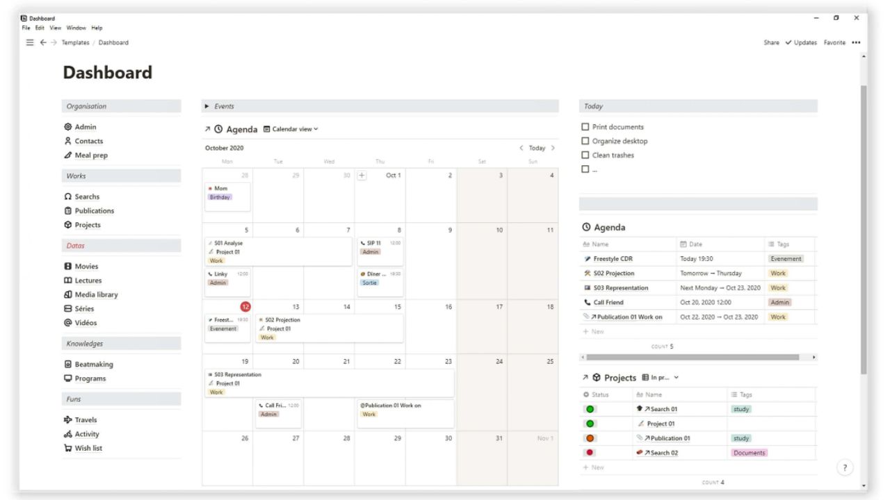 The Perfect Notion Dashboard Paid Notion Productivity Templates