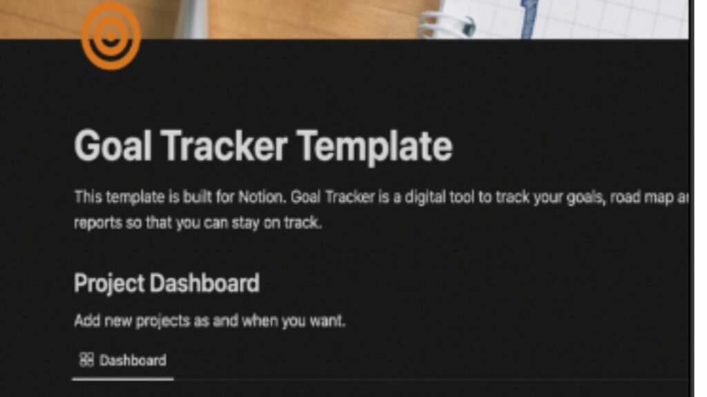Goal Tracker template by Snehasish Nayak screenshot