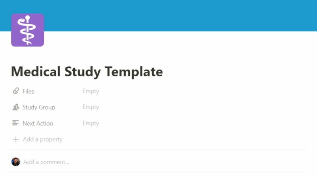 Dr Chris Maguire's notion template for medical students screenshot