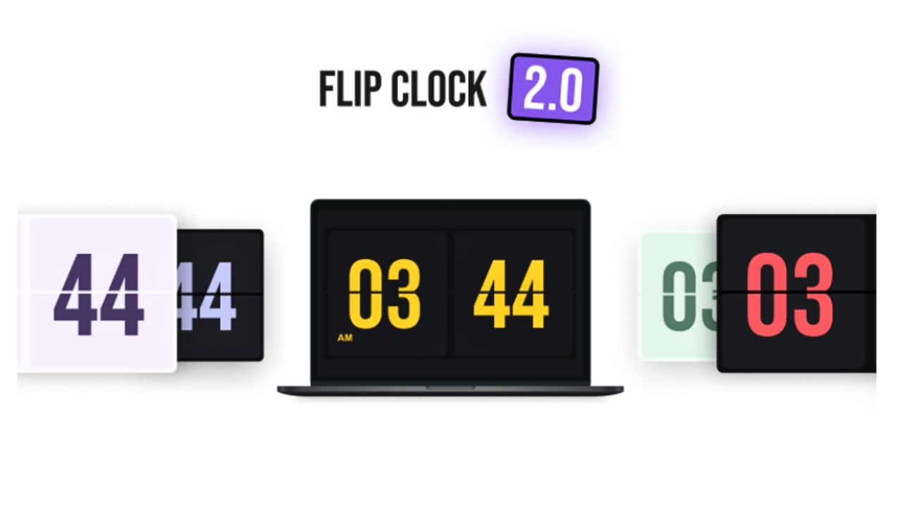 Apption.co’s Flip Clock 2.0 Free Notion Clock Widgets
