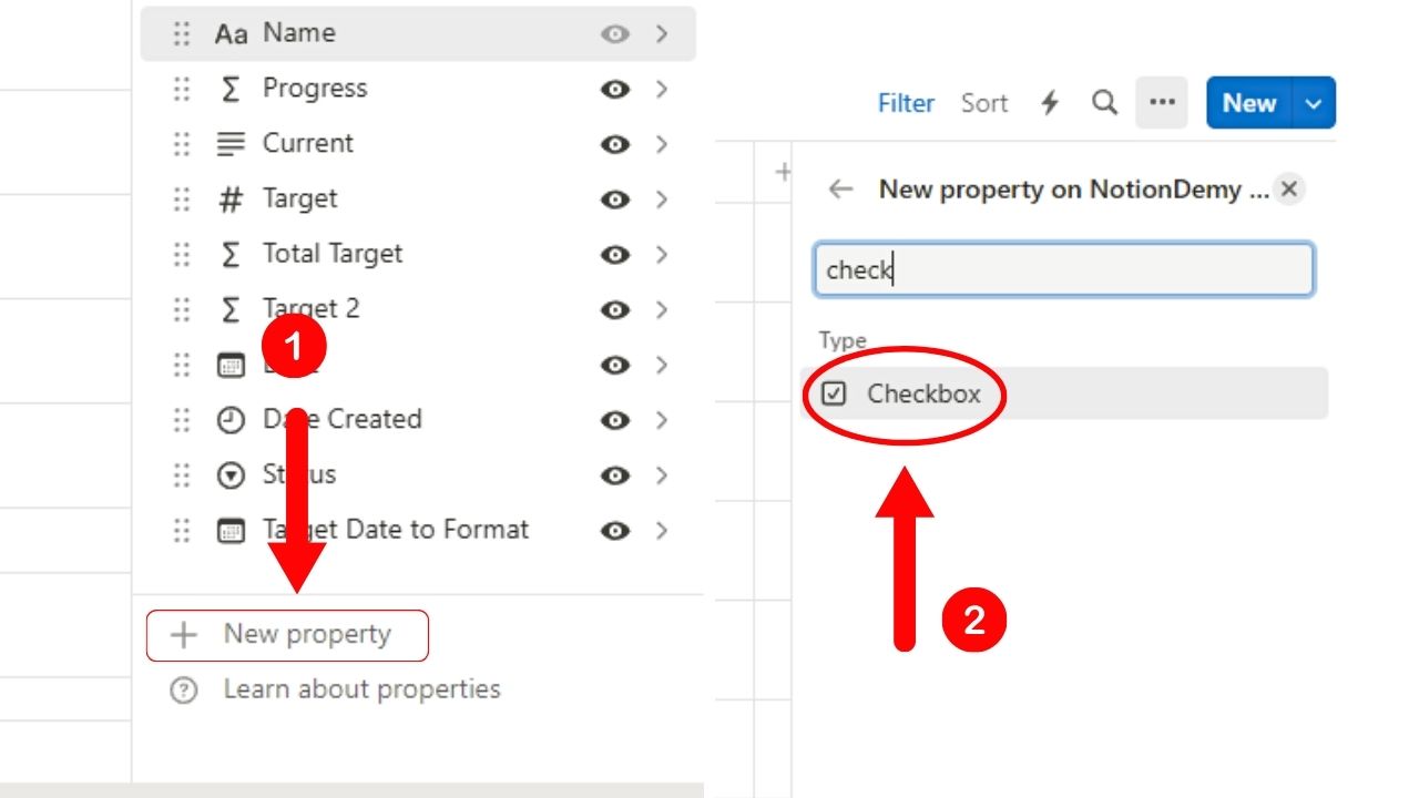 Hide Completed Tasks in Notion in Table View Step 4