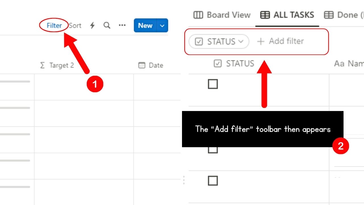 Hide Completed Tasks in Notion in Table View Step 5