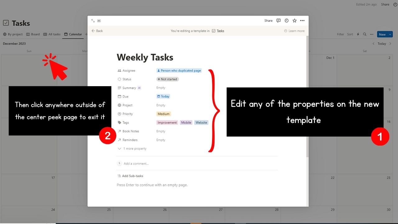 How to Add Recurring Events and Tasks to Notion Calendar Step 6