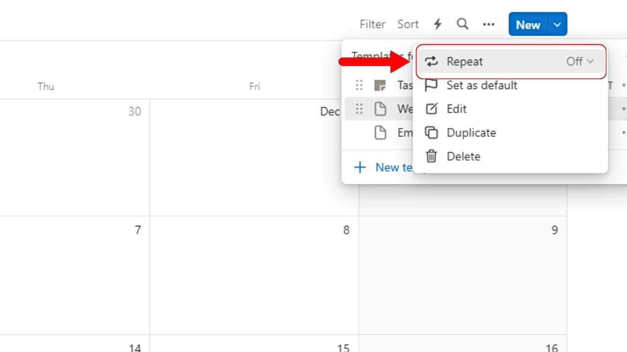 How to Add Recurring Events and Tasks to Notion Calendar Step 9