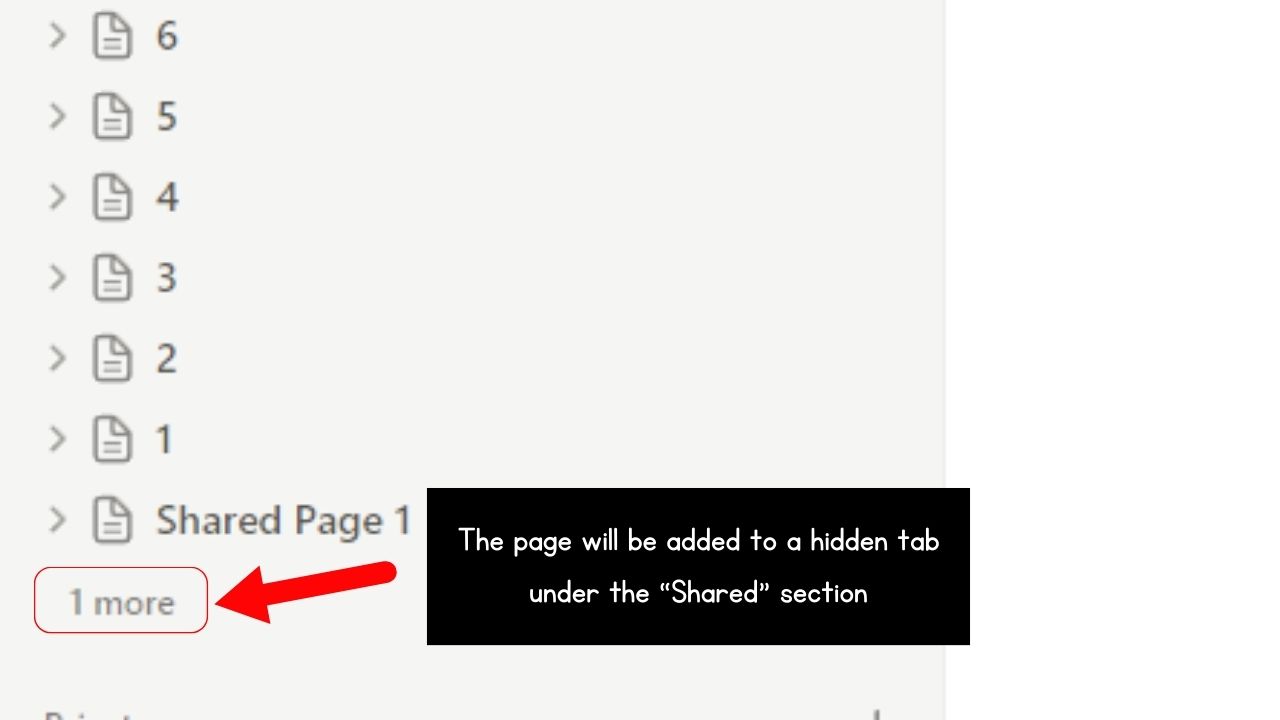 How to Hide Pages and Subpages in Notion Step 2