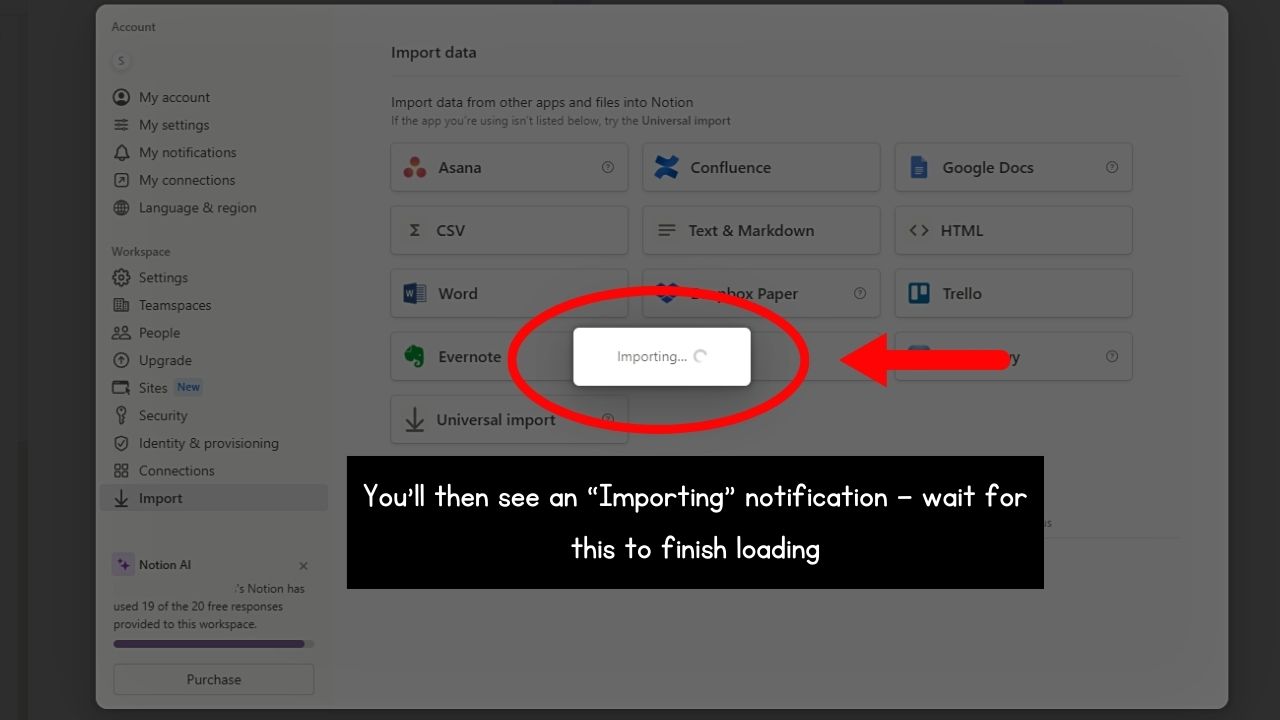 How to Import CSV into Notion Step 3