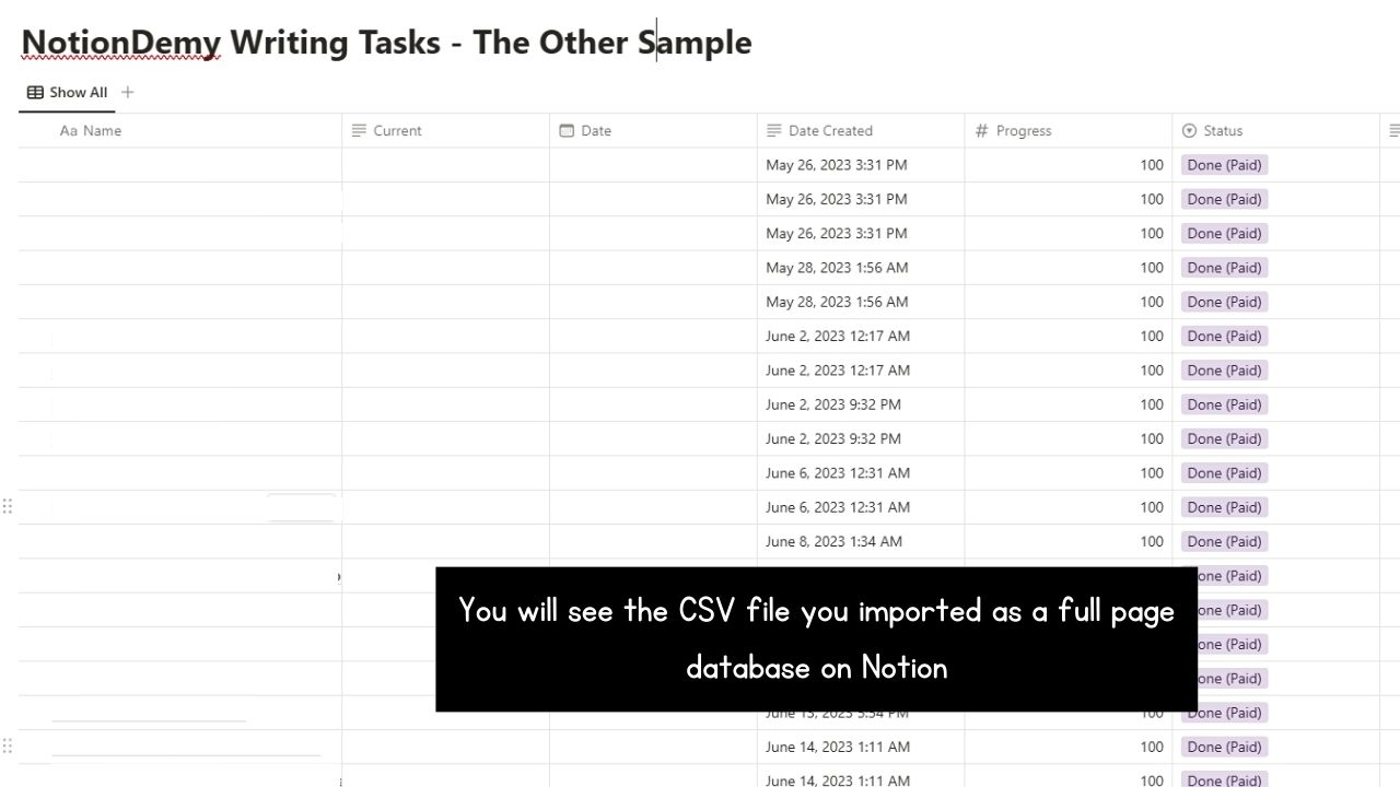 How to Import CSV into Notion Step 3