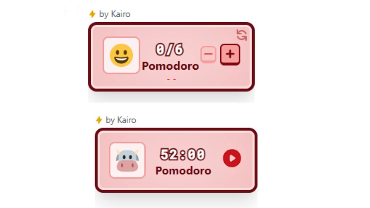 Kairo Pomodoro Timer and Tracker Free Notion Pomodoro Widgets