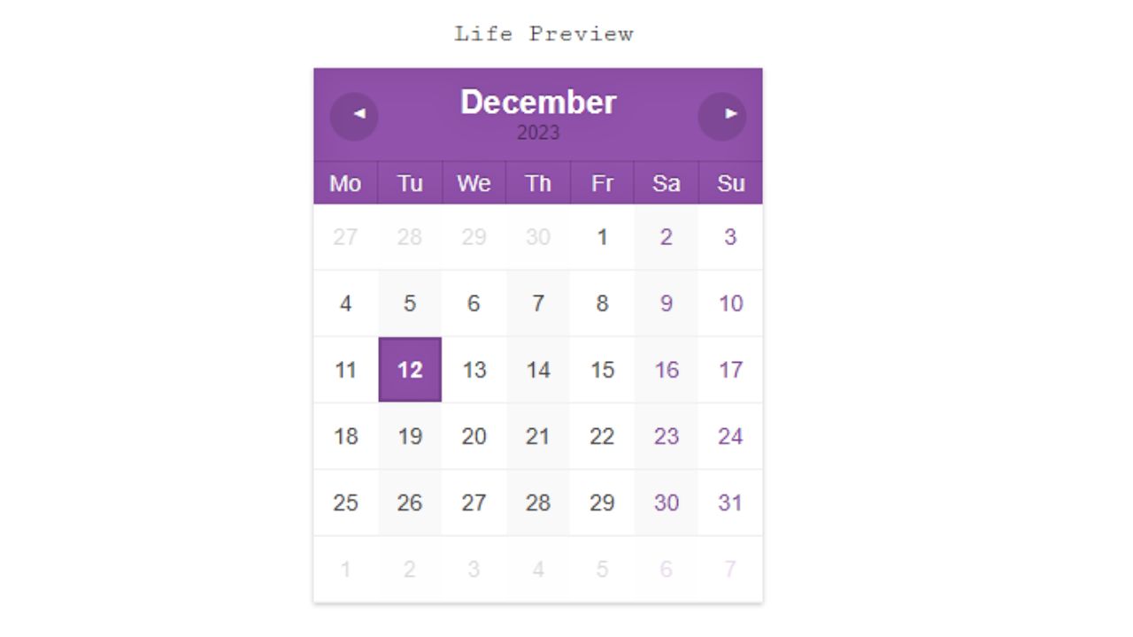 Notion Widget_ Calendar by Shorouk Free Notion Calendar Widgets