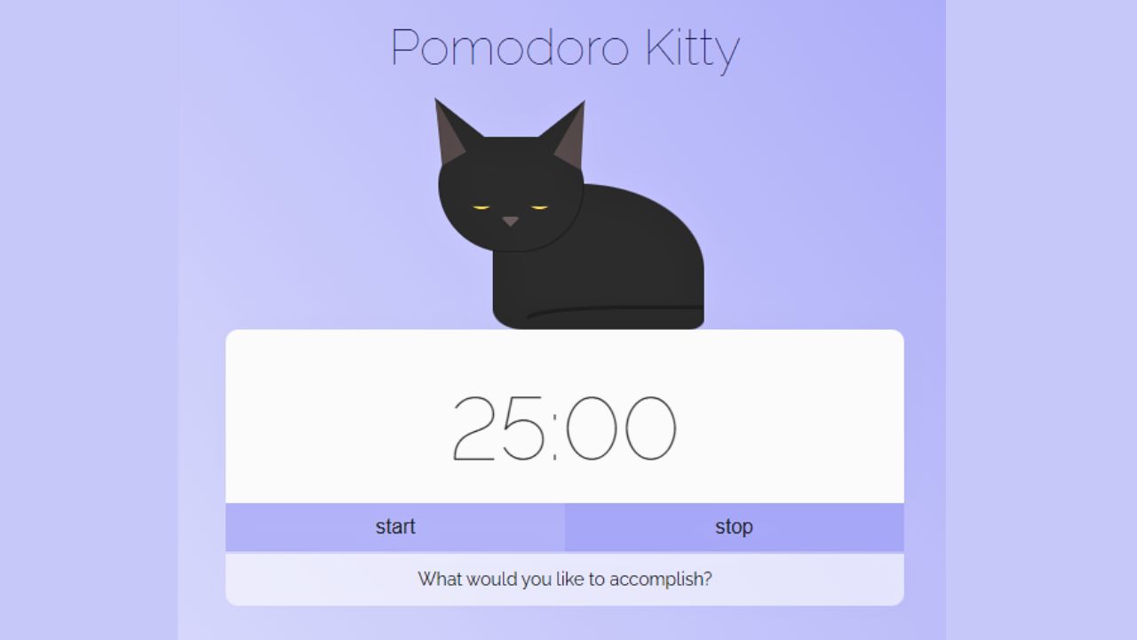 Pomodoro Kitty Free Notion Pomodoro Widgets