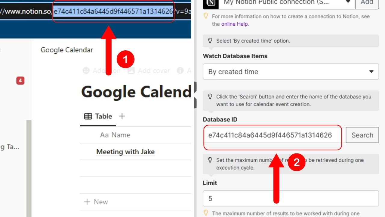 Synchronize Notion with Google Calendar Using Make Step 6