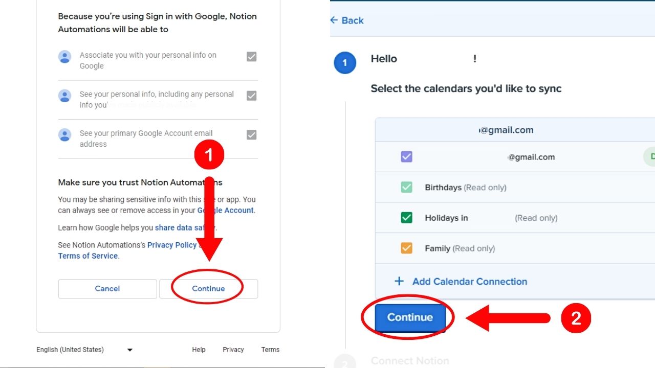 Synchronize Notion with Google Calendar Using Notion Automations Step 2