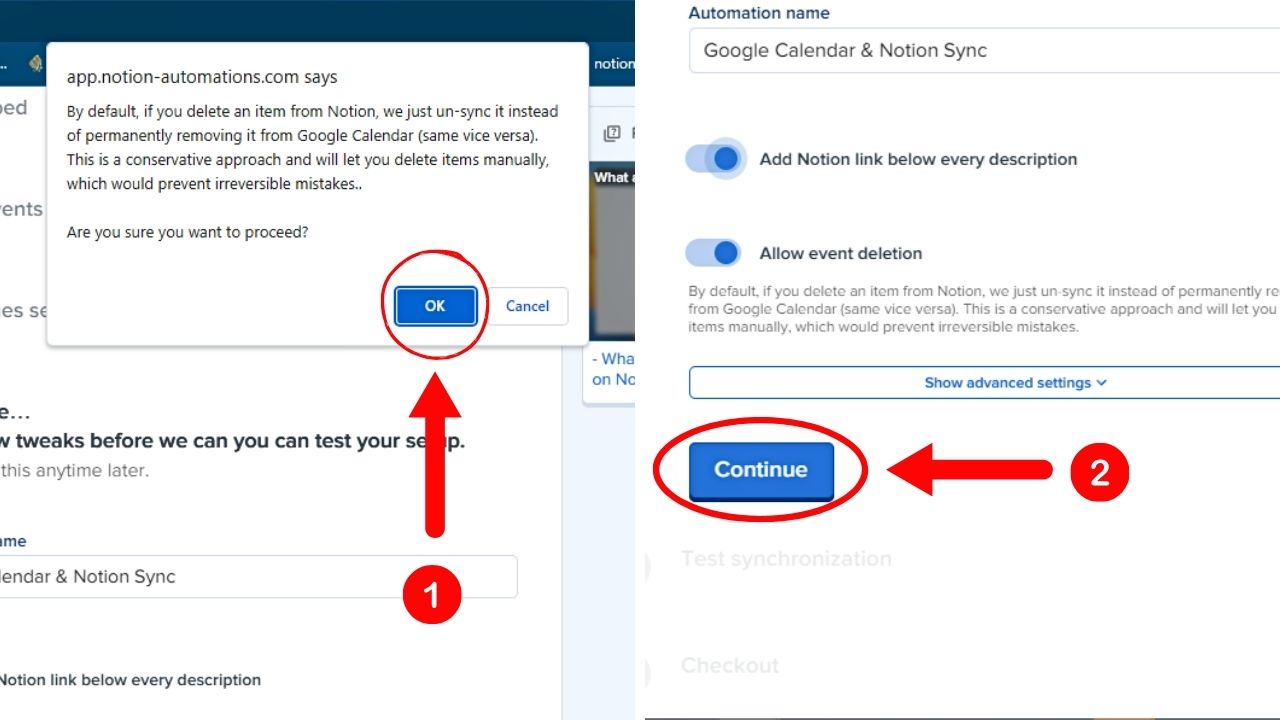 Synchronize Notion with Google Calendar Using Notion Automations Step 9
