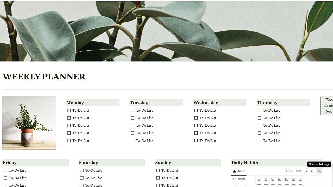 Weekly Planner for Business Owners and Creators 