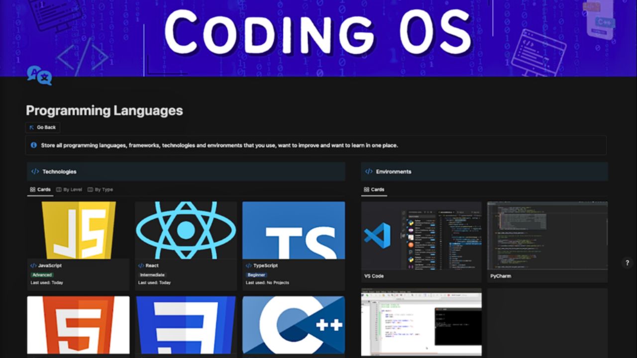 Coding OS by Matthew Paid Notion Coding Templates