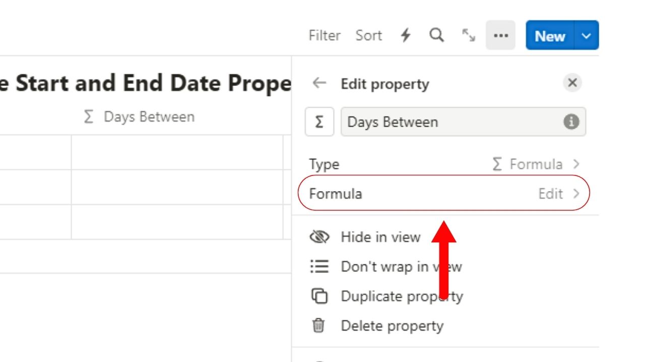 How to Subtract Two Dates in Notion Step 4
