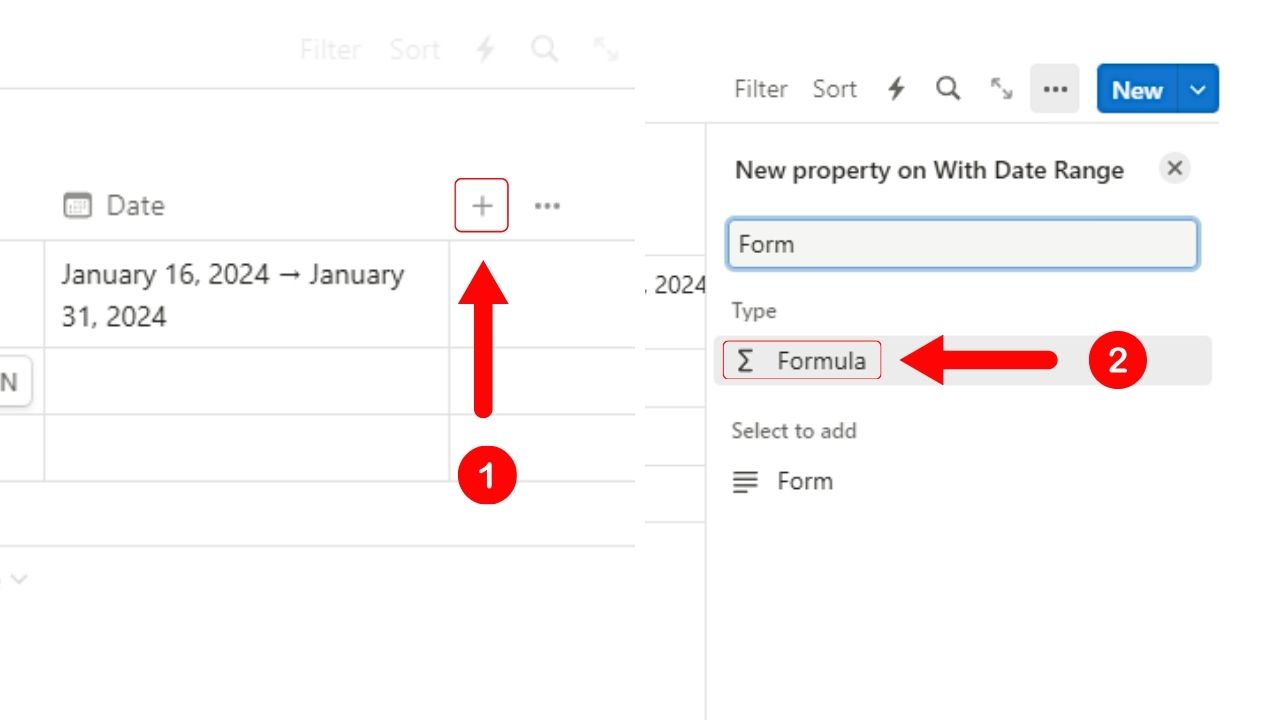 How to Subtract Two Dates in Notion with a Date Range Property Step 3