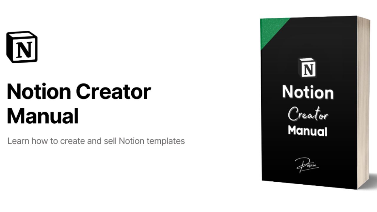 Pascio’s Notion Template Creator Manual Free Notion Templates for Creators