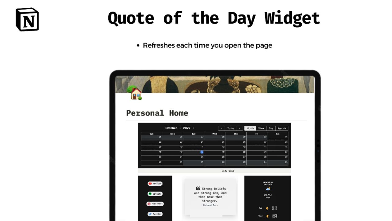 Smoul’s Daily Quote Widget Free Notion Quotes Widgets