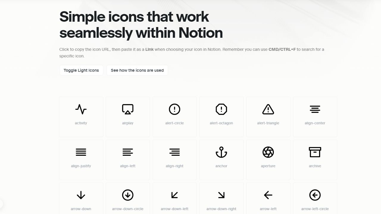 Super.so Free Minimalistic Notion Icons