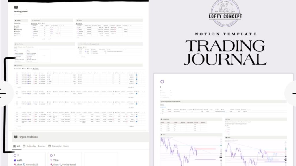 Screenshot of Options Trading Journal & Portfolio Tracker